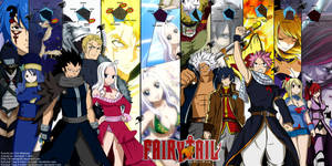 Members Of The Fairy Tail Guild Gather Wallpaper