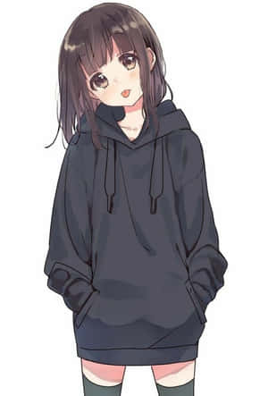 Menhera Chan Looking Cute And Expressive Wallpaper