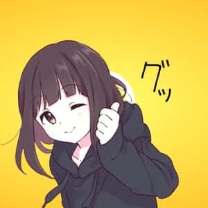 Menhera-chan Staring Intensely Against A Vivid Pink Background Wallpaper