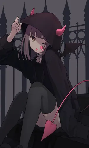 Menhera Chan With Red Eyes And Sailor Outfit In A Dark Theme Wallpaper