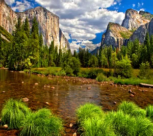 Merced River Yosemite National Park California Screen Saver Wallpaper
