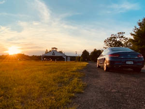 Mercedes Amg Parked In Ranch Wallpaper