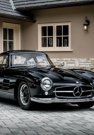 Mercedes Classic Vintage Black Iphone Wallpaper