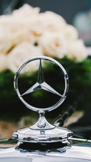 Mercedes Silver Logo Classic Iphone Wallpaper
