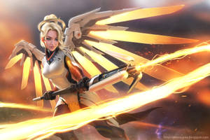 Mercy Unleashes Her Ultimate Weapon Wallpaper