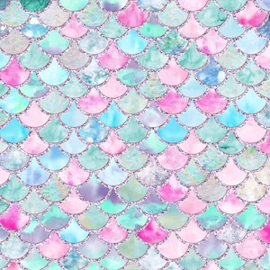 Mermaid Glitters In Pink Purple Blue Hues Wallpaper