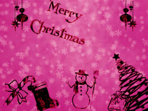 Merry Christmas Background With Snowflakes And Santa Claus Wallpaper