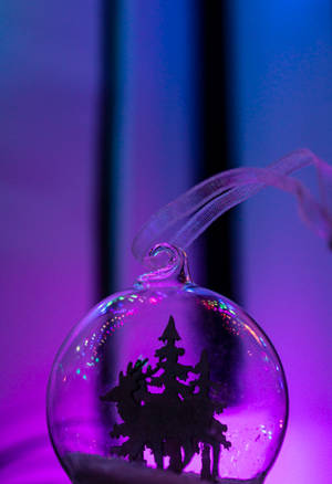 Merry Christmas Glass Bauble Wallpaper