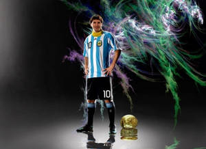 Messi Argentina Abstract Smoke Wallpaper