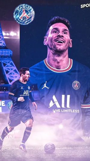 Messi Psg Famous Athlete Wallpaper