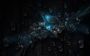 Metallic Blue Texture Wallpaper