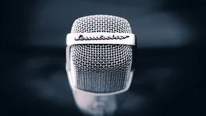 Metallic Microphone Mesh Wallpaper
