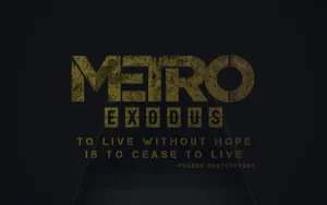 Metro Exodus Grey Graphic Promo 3440x1440 Wallpaper