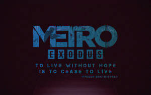 Metro Exodus Purple Graphic Promo 3440x1440 Wallpaper