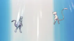 Mewtwo And Mew In Pokemon Battle Wallpaper