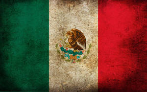 Mexican Spirit Unleashed - A Grunge Aesthetic Of The Mexican Flag Wallpaper