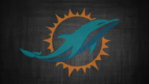 Miami Dolphins Logo On Textile Wallpaper