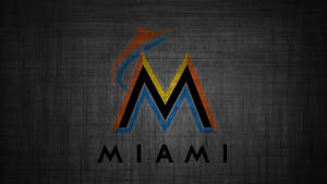 Miami Marlins Dark Grey Aesthetic Wallpaper