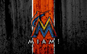 Miami Marlins Stone Texture Wallpaper