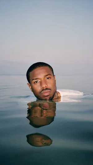 Michael B. Jordan In Water Wallpaper