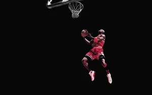 Michael Jordan Dunking In Black & White Wallpaper