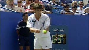 Michael Stich Holding Ball And Racket Wallpaper