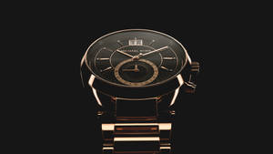 Michale Kors Fancy Black Gold Watch Wallpaper