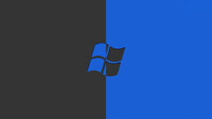 Microsoft Logo In Black And Blue Wallpaper