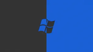 Microsoft Logo In Black And Blue Wallpaper