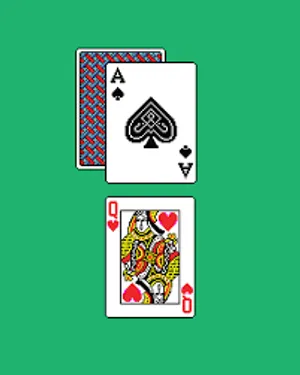 Microsoft Solitaire Queen Of Hearts Over Spade Wallpaper