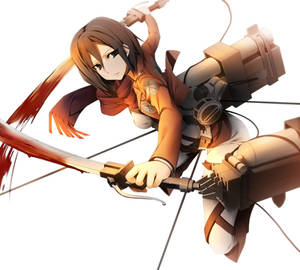 Mikasa Ackerman Maneuver Gear Wallpaper