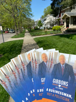 Mike Gibbons Engaging In A Lively Discussion During Campaign Rally Wallpaper