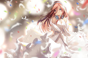 Miku Nakano Wedding Dress Wallpaper