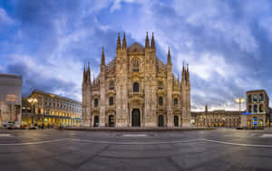 Milan Cathedral Against A Blue Sky Wallpaper