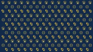 Milwaukee Brewers Pattern Poster Wallpaper