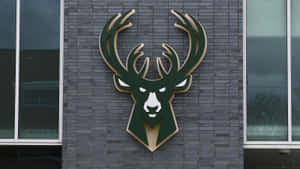 Milwaukee Bucks Logo On The Side Of A Building Wallpaper