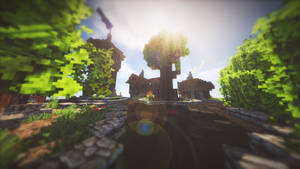 Minecraft Aesthetic Greenery Sunny Day Wallpaper