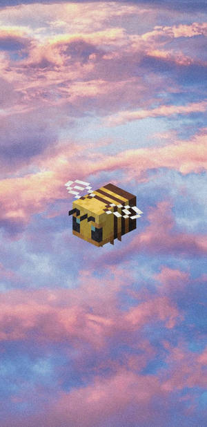 Minecraft Bee Aesthetic Clouds Wallpaper