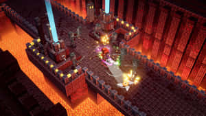 Minecraft Dungeons_ Nether Bridge Battle.jpg Wallpaper