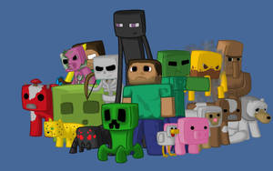 Minecraft Herobrine And Company Wallpaper