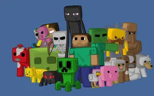 Minecraft Herobrine And Company Wallpaper