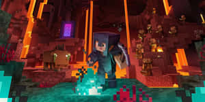 Minecraft Nether Adventure Wallpaper
