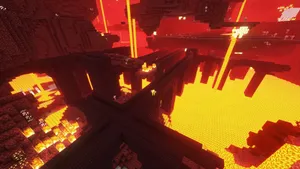 Minecraft Nether Fortress Ablaze Wallpaper