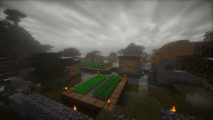 Minecraft Pc Gloomy Farm Wallpaper