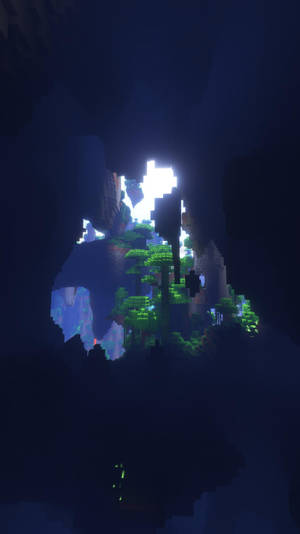 Minecraft Phone Dark Shader Wallpaper