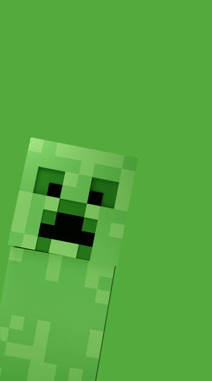 Minecraft Phone Green Creeper Wallpaper