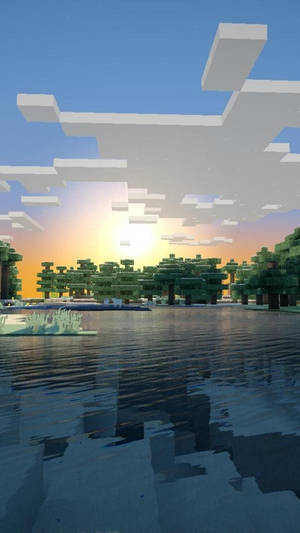 Minecraft Phone Nature View Wallpaper