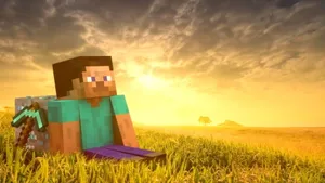 Minecraft Steve 1080p Gaming Wallpaper