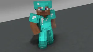 Minecraft Steve Diamond Armor Wallpaper