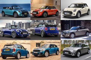 Mini Car Models Collage Wallpaper